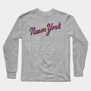 Los Mets de Nueva York - 80s Scirpt Long Sleeve T-Shirt
